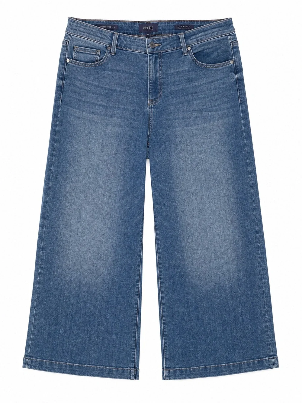 NYDJ Teresa Wide Leg Ankle Jeans Women’s 16 Lift Tuck Medium Wash Stretch